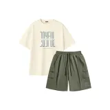 [2 пачки] Светлый бежевый (Ma Loop буква) + Пальмовый зеленый (Ma Loop буква на передней части, левая сторона, низ)