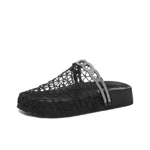 Golden Silk Rabbit EVA Устойчивый к истиранию Быстросохнущие Домашние тапочки Женские Черные