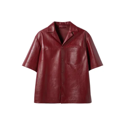 Gucci Red Мужские Рубашки