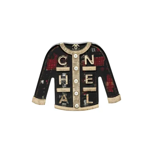 CHANEL Смола Искусственная жемчужина Броши Женские Красный