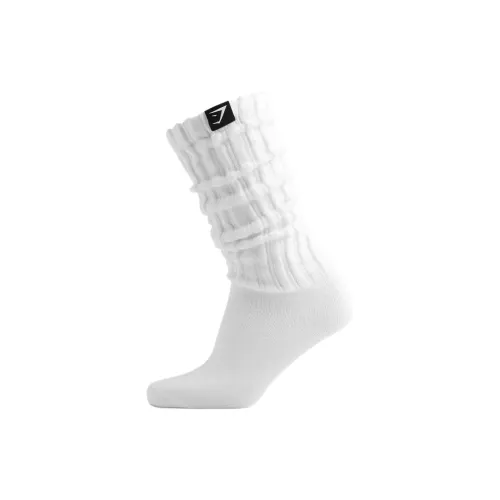 GYMSHARK 1 шт Белый Унисекс MID Носки до икры