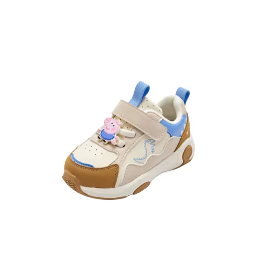 Balabala ACCOMPANY GROWTH Анти-КИК и Устойчивая к Износу Низкая Обувь для Малышей Белый Кофейный Цвет Младенец и Малыш