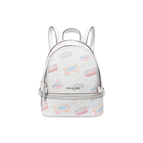 MICHAEL KORS Rhea Покрытый холст Рюкзак Экстра малый Женский Белый