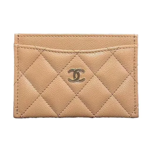 CHANEL Рельефная текстура зернистая кожа личи коровья кожа кошелек женский карамель