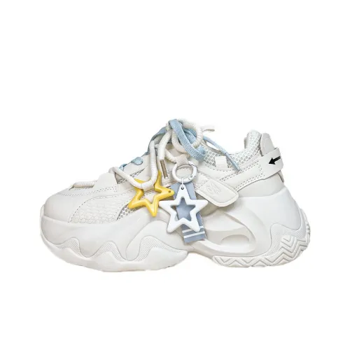 A&M Low Top Белые Женские Кроссовки с Толстой Подошвой