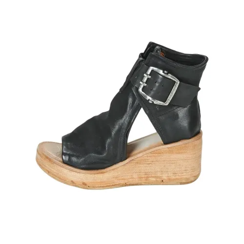 AirStep NOA BUCKLE One Strap Sandals 7cm Women's Black