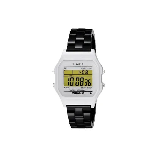 TIMEX Classic Tile Collection Наручные часы Кварцевый механизм Смольный ремешок 39*35,5*10 Желтый циферблат Часы Мужские часы