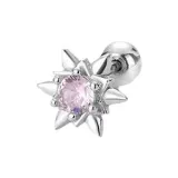 Шестиконечная звезда Ultra-Блестящие Серьги-гвоздики (Розовый, 1 упаковка)