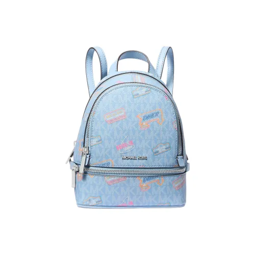 MICHAEL KORS Rhea Покрытый холст Рюкзак Экстра Маленький Женский Синий