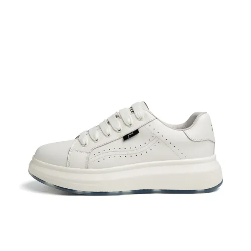 FED визуально увеличивает рост Низкие кроссовки для скейтбординга Мужские Белые