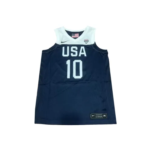 Nike Темно-синие мужские баскетбольные майки