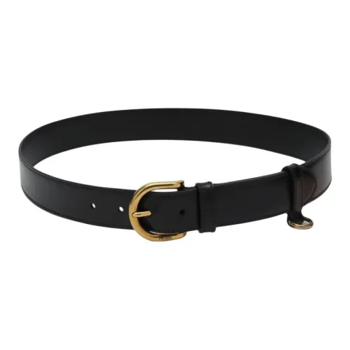 PRADA Ремни из коровьей кожи Женские Черные 3,3 см