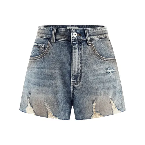 A21 Свет Средне-голубой Женские Джинсовые Шорты