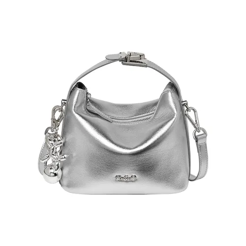 Narandu Сумка через плечо из синтетической кожи сумка-пельмени сумка через плечо обычная женская космический серебристый овсяный