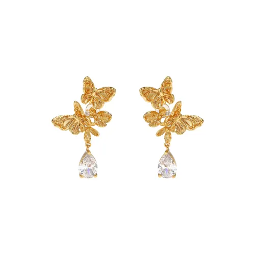 BOONEE ALUS Медные серьги с покрытием из каратного золота женские