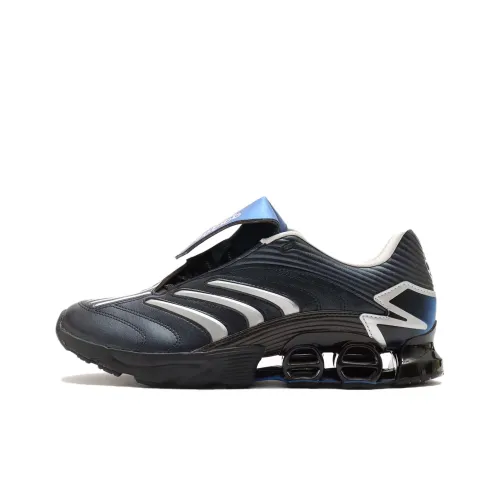 ATMOS X ADIDAS Predator Megaride Slip-resistant Abrasion-resistant Low Top Casual Shoes Unisex Black Blue ATMOS X ADIDAS Predator Megaride Противоскользящий Устойчивый к истиранию Низкий Топ Повседневная Обувь Унисекс Черный Синий