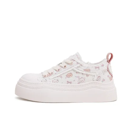 TTKJ Скейтборд Кроссовки Низкие Кремово-Белые Женские