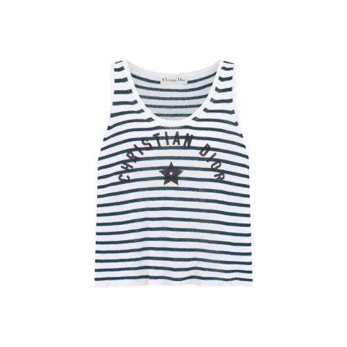 DIOR DIORIVIERA FW25 Майка Женская Синяя Белая