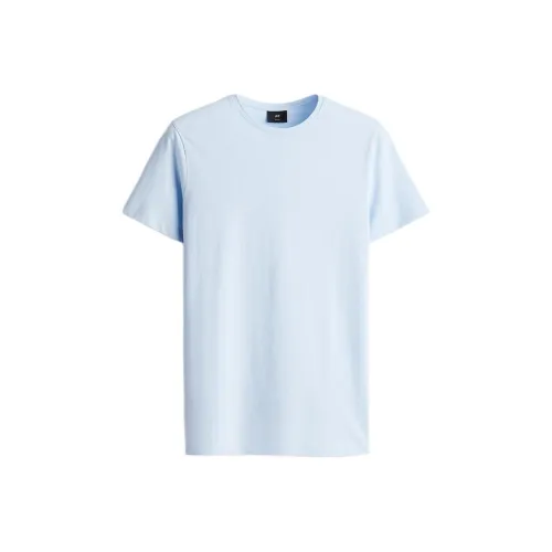 H&M Светло-синие Мужские T-рубашки