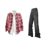 Washed Red Shirt + Black Pants  
Промытый Красный Рубашка + Черные Штаны