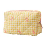 Клетчатый бант, жёлтый