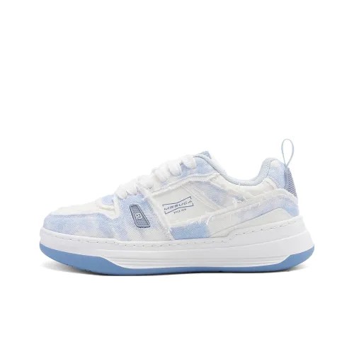 MESUCA Низкие кроссовки для скейтбординга унисекс белые и синие