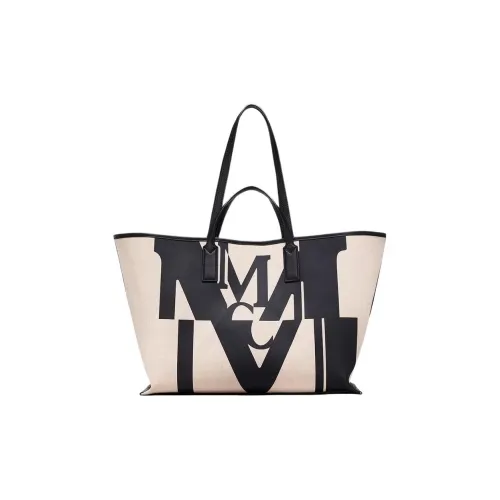 MCM Холст Сумка для покупок Тоут Сумка Сумка через плечо Средняя Женская Черная