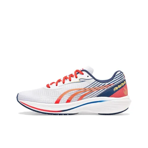 DO WIN Journey Three Generations Устойчивый к истиранию Отводящий влагу Низкий Топ Повседневные Беговые кроссовки Унисекс Белый Синий Красный