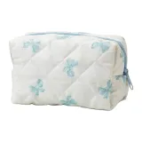 Белое основание, бант, синий