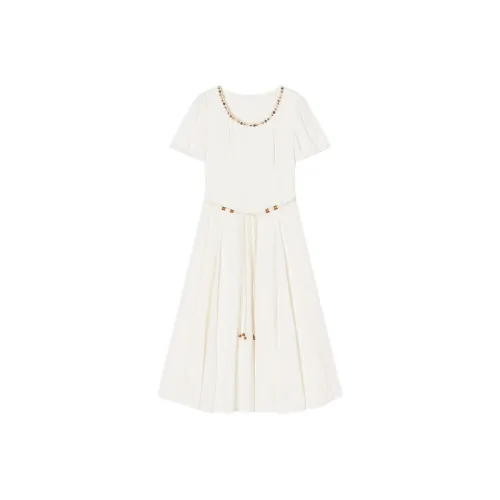 XIANGYING Короткое платье с короткими рукавами женское