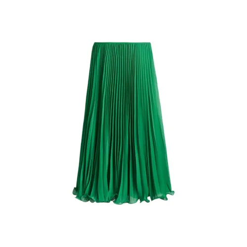 H&M Зеленая Женская Повседневная Длинная Юбка