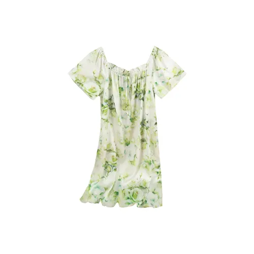 DAFENQIMIMA Зеленая Женская Ночная сорочка