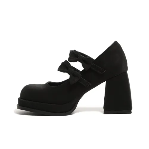 Medd Грубый каблук Мэри Джейн туфли 8 см женские