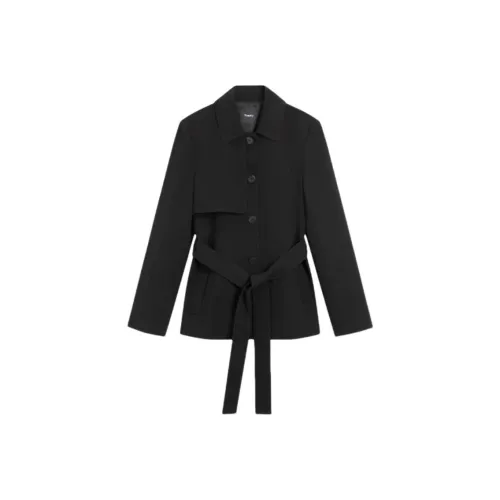 Theory Черное 001 Женское короткое пальто
