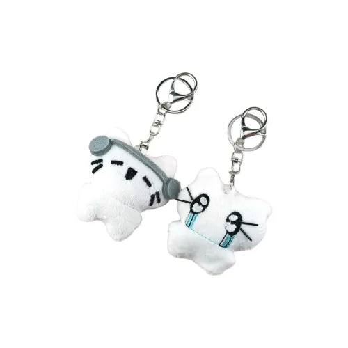 BANQIN Милый Белый Котенок с наушниками Куклы Плюшевый Брелок 6,5 см Высота
