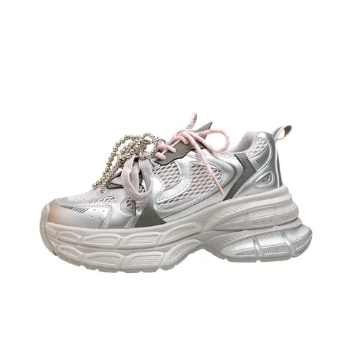 BIGTREE визуально увеличивает рост Низкий топ Толстая подошва Кроссовки Женские