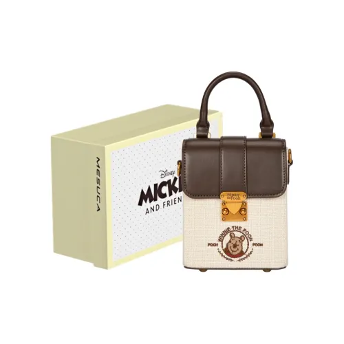 MESUCA Disney Disney Winnie the Pooh series Холст с ПУ (полиуретан) Сумка с одним плечевым ремнем Женская Экрю