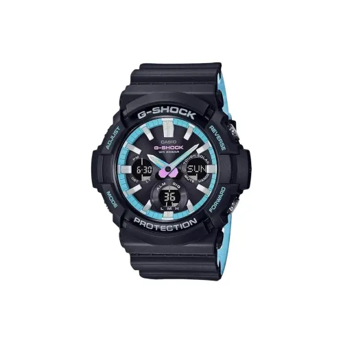 CASIO GAS 100 PC 1ADR Collection Кварцевый механизм Смольный ремешок Часы Мужские Черный циферблат