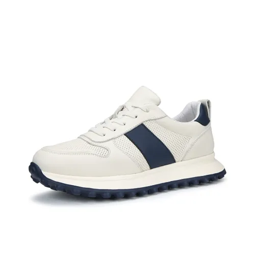 LINSEN Устойчивый к истиранию Дышащий Легкий Низкий Топ Повседневная Обувь Мужская Белая