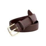 Кофейный с золотой застежкой