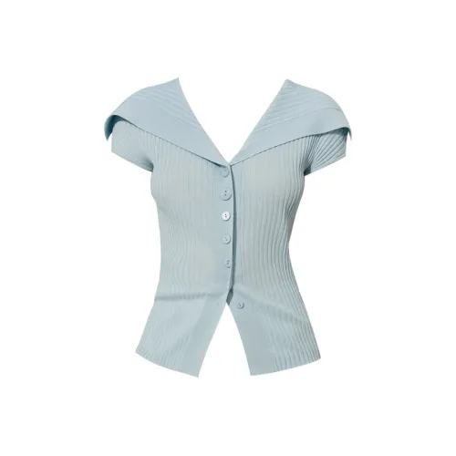 DPLAY Ледниково-голубые Женские Футболки