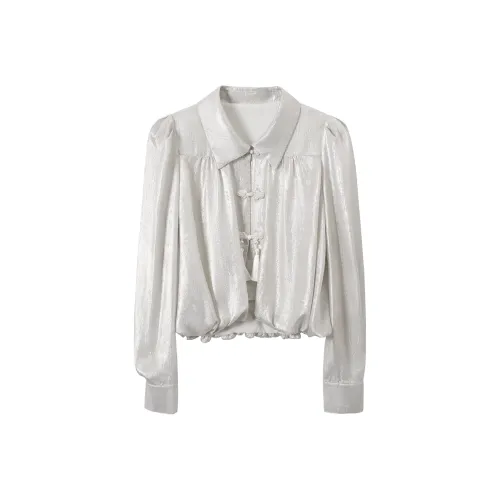 SHUXI Ice Brocade Women's Shirts SHUXI Ледяная парча женские рубашки