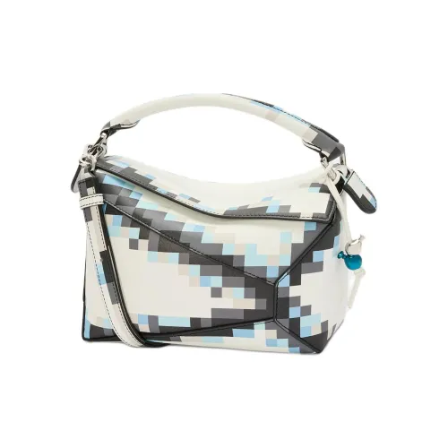 LOEWE Пазл Наппа Коровья кожа Сумка через плечо Сумка Маленькая Женская Белая