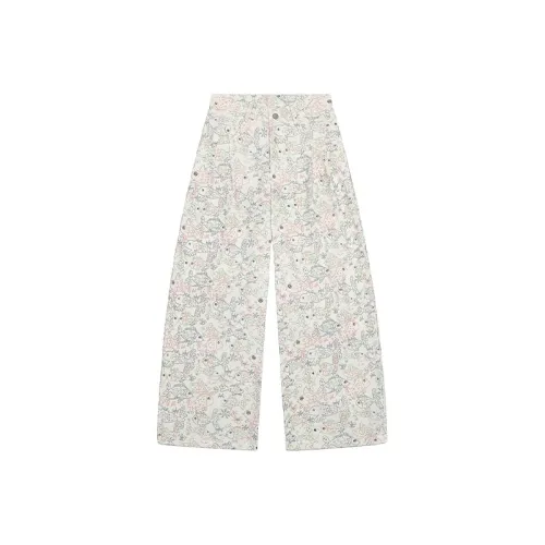 NFV Белые Женские Повседневные Брюки