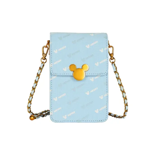 MESUCA Disney Disney Коллекция ПУ (полиуретан) Сшитый Холст Плечевая Сумка с Чехлом для Телефона Стандартная Женская Светло-Синяя