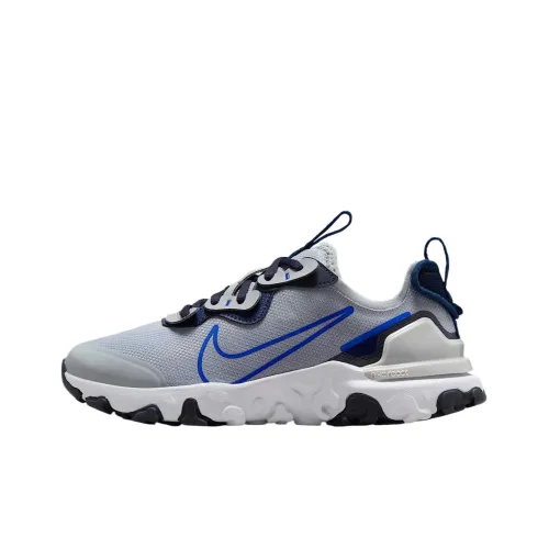 Nike React Vision Low Топ Детские Беговые Кроссовки Серый Подростки
