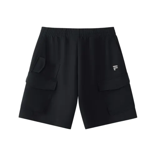 FILA FUSION Рабочий стиль Глубокий черный Мужские спортивные шорты