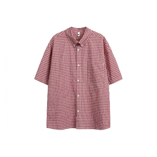 OULUDE Red Men's Shirts OULUDE Красные Мужские Рубашки