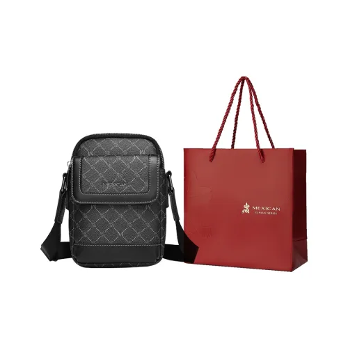 MEXICAN PVC Crossbody Bag Мужская Темно-Серый