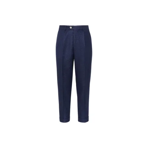 BRUNELLO CUCINELLI SS24 Костюм Брюки Мужской Морской Синий